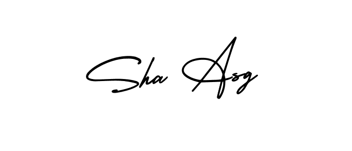 Use a signature maker to create a handwritten signature online. With this signature software, you can design (AmerikaSignatureDemo-Regular) your own signature for name Sha Asg. Sha Asg signature style 3 images and pictures png