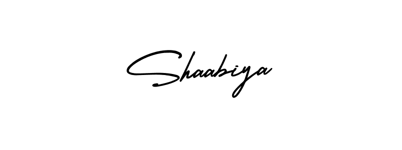 How to make Shaabiya name signature. Use AmerikaSignatureDemo-Regular style for creating short signs online. This is the latest handwritten sign. Shaabiya signature style 3 images and pictures png