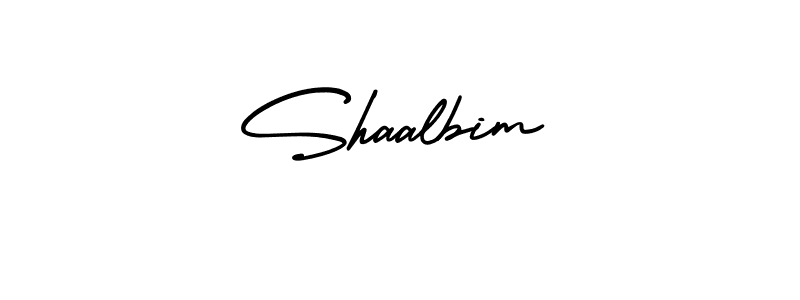 Make a beautiful signature design for name Shaalbim. With this signature (AmerikaSignatureDemo-Regular) style, you can create a handwritten signature for free. Shaalbim signature style 3 images and pictures png