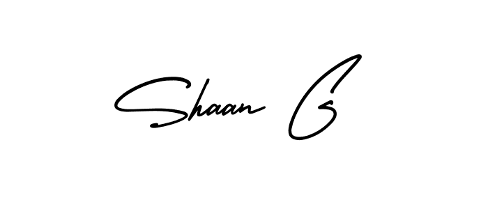 You should practise on your own different ways (AmerikaSignatureDemo-Regular) to write your name (Shaan G) in signature. don't let someone else do it for you. Shaan G signature style 3 images and pictures png