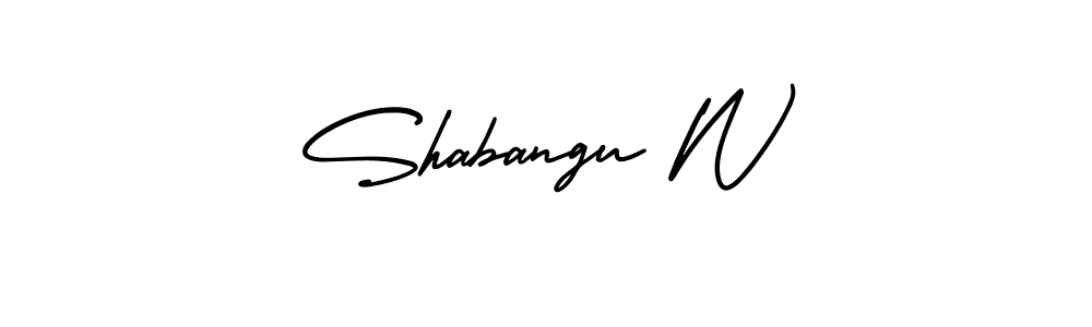 Also You can easily find your signature by using the search form. We will create Shabangu W name handwritten signature images for you free of cost using AmerikaSignatureDemo-Regular sign style. Shabangu W signature style 3 images and pictures png