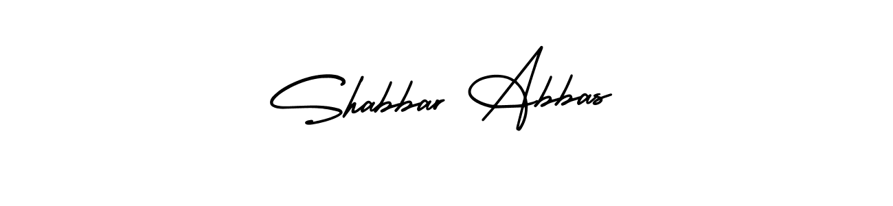 You should practise on your own different ways (AmerikaSignatureDemo-Regular) to write your name (Shabbar Abbas) in signature. don't let someone else do it for you. Shabbar Abbas signature style 3 images and pictures png