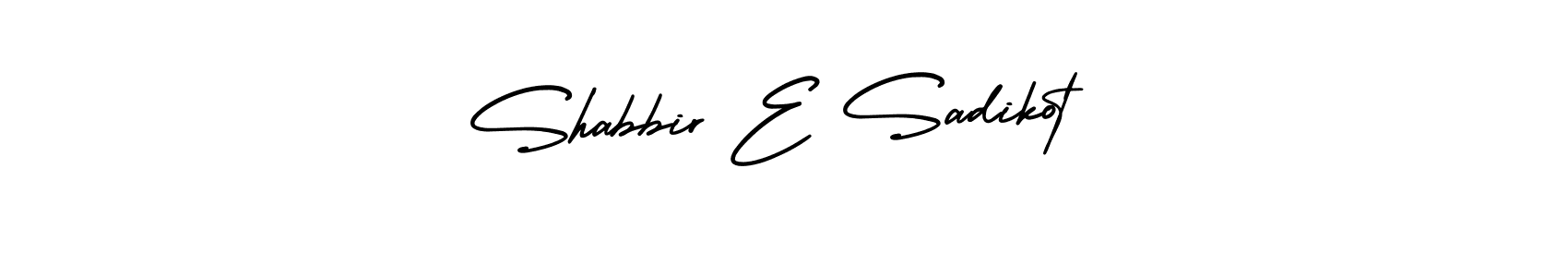 It looks lik you need a new signature style for name Shabbir E Sadikot. Design unique handwritten (AmerikaSignatureDemo-Regular) signature with our free signature maker in just a few clicks. Shabbir E Sadikot signature style 3 images and pictures png