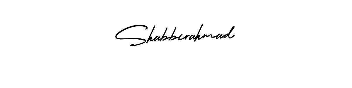 How to make Shabbirahmad name signature. Use AmerikaSignatureDemo-Regular style for creating short signs online. This is the latest handwritten sign. Shabbirahmad signature style 3 images and pictures png