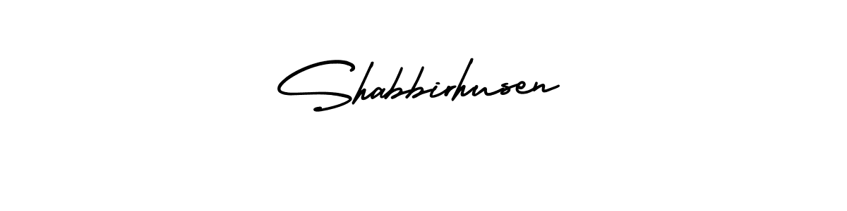 Design your own signature with our free online signature maker. With this signature software, you can create a handwritten (AmerikaSignatureDemo-Regular) signature for name Shabbirhusen. Shabbirhusen signature style 3 images and pictures png