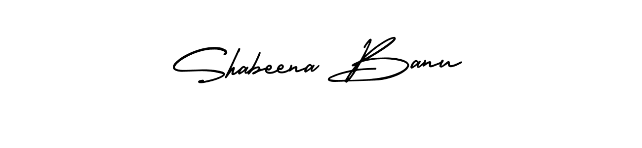 Create a beautiful signature design for name Shabeena Banu. With this signature (AmerikaSignatureDemo-Regular) fonts, you can make a handwritten signature for free. Shabeena Banu signature style 3 images and pictures png