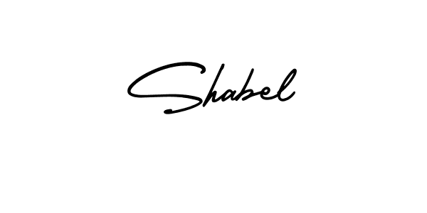 You should practise on your own different ways (AmerikaSignatureDemo-Regular) to write your name (Shabel) in signature. don't let someone else do it for you. Shabel signature style 3 images and pictures png