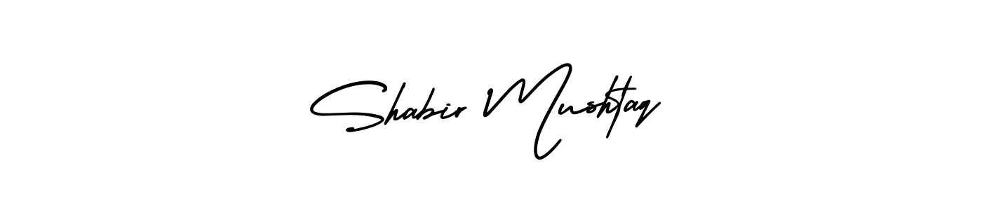 Shabir Mushtaq stylish signature style. Best Handwritten Sign (AmerikaSignatureDemo-Regular) for my name. Handwritten Signature Collection Ideas for my name Shabir Mushtaq. Shabir Mushtaq signature style 3 images and pictures png