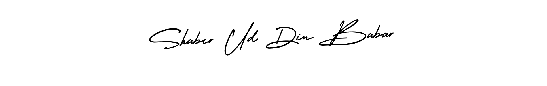 Make a beautiful signature design for name Shabir Ud Din Babar. With this signature (AmerikaSignatureDemo-Regular) style, you can create a handwritten signature for free. Shabir Ud Din Babar signature style 3 images and pictures png