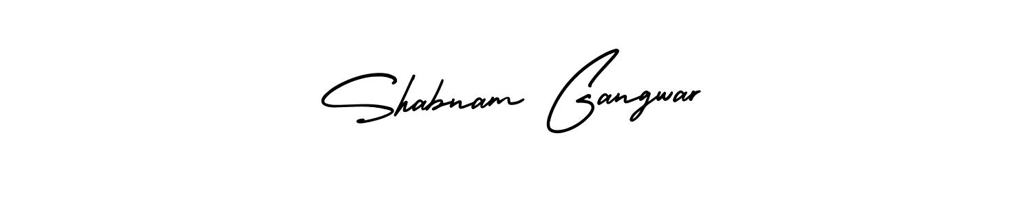 This is the best signature style for the Shabnam Gangwar name. Also you like these signature font (AmerikaSignatureDemo-Regular). Mix name signature. Shabnam Gangwar signature style 3 images and pictures png