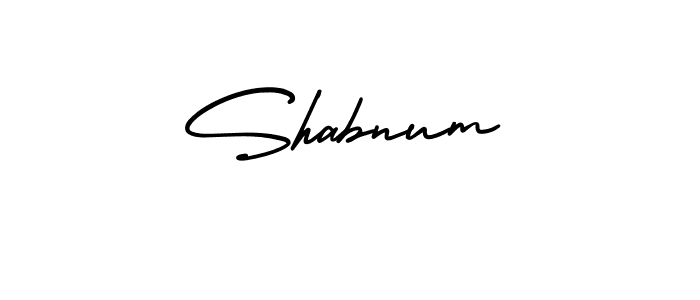 Make a beautiful signature design for name Shabnum. With this signature (AmerikaSignatureDemo-Regular) style, you can create a handwritten signature for free. Shabnum signature style 3 images and pictures png