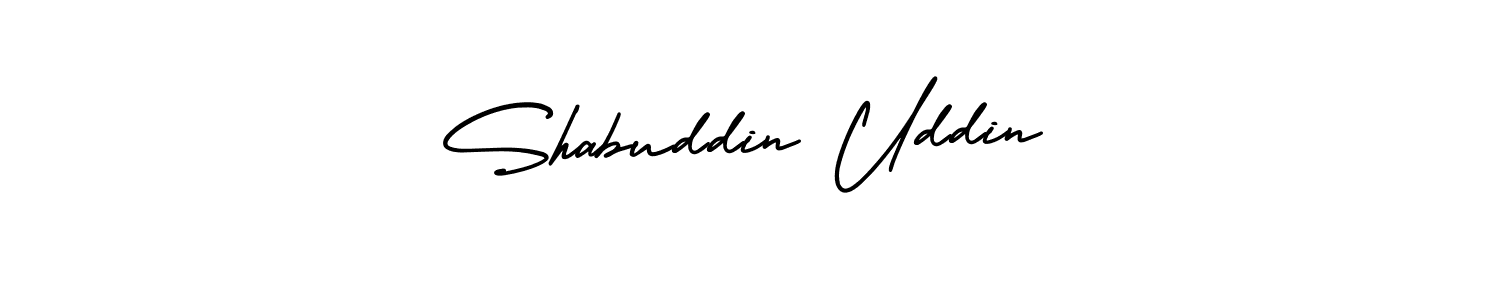 Create a beautiful signature design for name Shabuddin Uddin. With this signature (AmerikaSignatureDemo-Regular) fonts, you can make a handwritten signature for free. Shabuddin Uddin signature style 3 images and pictures png