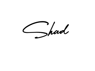 Shad stylish signature style. Best Handwritten Sign (AmerikaSignatureDemo-Regular) for my name. Handwritten Signature Collection Ideas for my name Shad. Shad signature style 3 images and pictures png