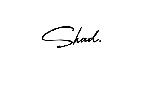 Shad. stylish signature style. Best Handwritten Sign (AmerikaSignatureDemo-Regular) for my name. Handwritten Signature Collection Ideas for my name Shad.. Shad. signature style 3 images and pictures png