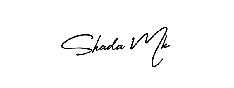 Make a beautiful signature design for name Shada Mk. Use this online signature maker to create a handwritten signature for free. Shada Mk signature style 3 images and pictures png
