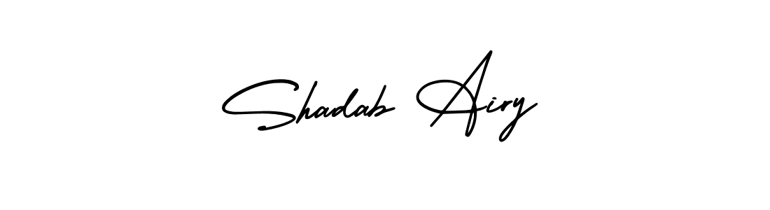 Also You can easily find your signature by using the search form. We will create Shadab Airy name handwritten signature images for you free of cost using AmerikaSignatureDemo-Regular sign style. Shadab Airy signature style 3 images and pictures png