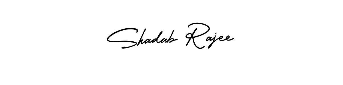 The best way (AmerikaSignatureDemo-Regular) to make a short signature is to pick only two or three words in your name. The name Shadab Rajee include a total of six letters. For converting this name. Shadab Rajee signature style 3 images and pictures png