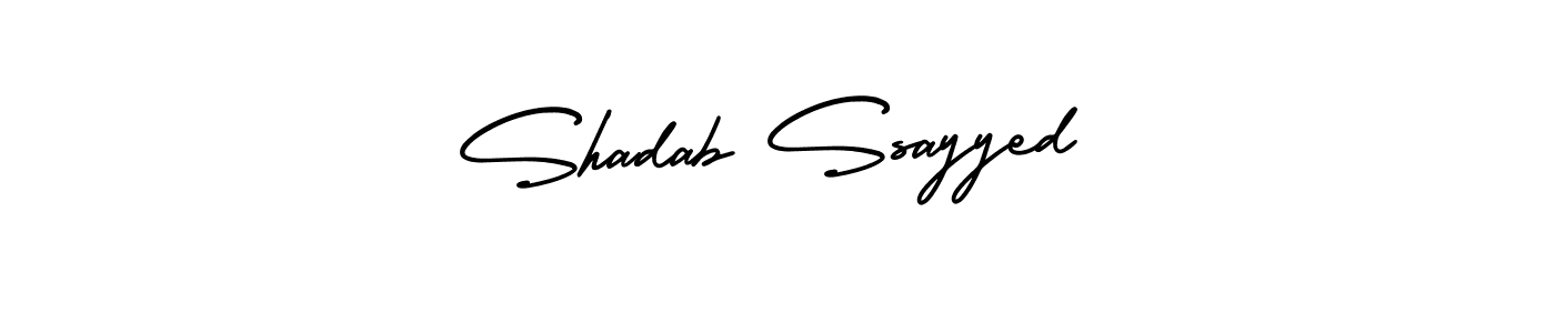 You can use this online signature creator to create a handwritten signature for the name Shadab Ssayyed. This is the best online autograph maker. Shadab Ssayyed signature style 3 images and pictures png