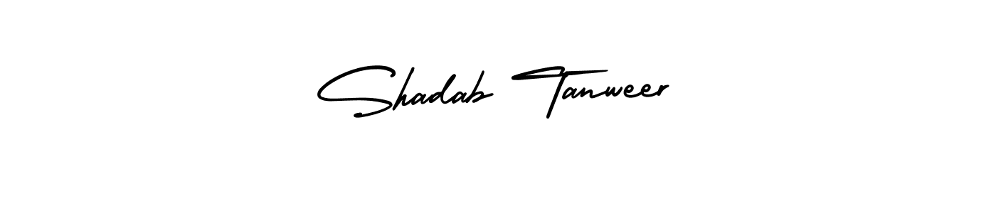 How to make Shadab Tanweer name signature. Use AmerikaSignatureDemo-Regular style for creating short signs online. This is the latest handwritten sign. Shadab Tanweer signature style 3 images and pictures png