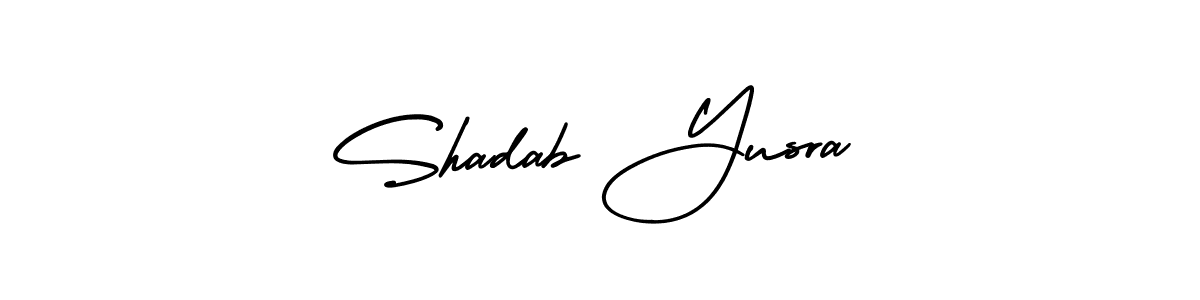 Make a beautiful signature design for name Shadab Yusra. With this signature (AmerikaSignatureDemo-Regular) style, you can create a handwritten signature for free. Shadab Yusra signature style 3 images and pictures png