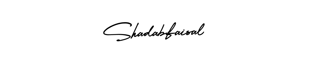 Shadabfaisal stylish signature style. Best Handwritten Sign (AmerikaSignatureDemo-Regular) for my name. Handwritten Signature Collection Ideas for my name Shadabfaisal. Shadabfaisal signature style 3 images and pictures png
