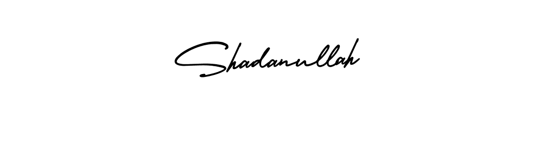 How to make Shadanullah name signature. Use AmerikaSignatureDemo-Regular style for creating short signs online. This is the latest handwritten sign. Shadanullah signature style 3 images and pictures png