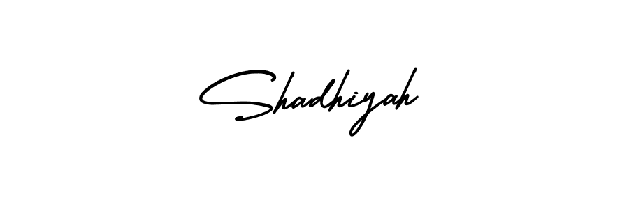 Also You can easily find your signature by using the search form. We will create Shadhiyah name handwritten signature images for you free of cost using AmerikaSignatureDemo-Regular sign style. Shadhiyah signature style 3 images and pictures png