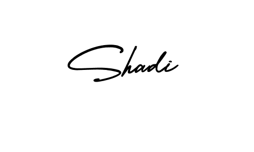 Shadi stylish signature style. Best Handwritten Sign (AmerikaSignatureDemo-Regular) for my name. Handwritten Signature Collection Ideas for my name Shadi. Shadi signature style 3 images and pictures png