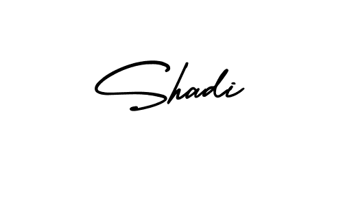 Shadi stylish signature style. Best Handwritten Sign (AmerikaSignatureDemo-Regular) for my name. Handwritten Signature Collection Ideas for my name Shadi. Shadi signature style 3 images and pictures png