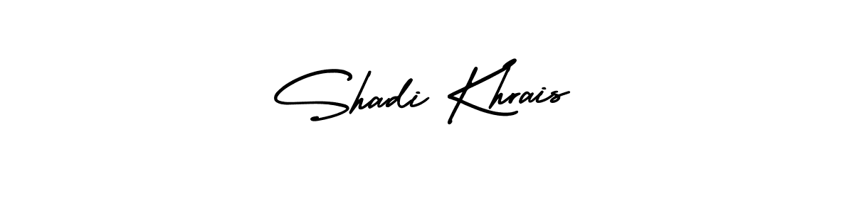 Shadi Khrais stylish signature style. Best Handwritten Sign (AmerikaSignatureDemo-Regular) for my name. Handwritten Signature Collection Ideas for my name Shadi Khrais. Shadi Khrais signature style 3 images and pictures png