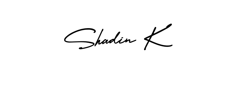 How to make Shadin K signature? AmerikaSignatureDemo-Regular is a professional autograph style. Create handwritten signature for Shadin K name. Shadin K signature style 3 images and pictures png