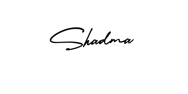 How to make Shadma name signature. Use AmerikaSignatureDemo-Regular style for creating short signs online. This is the latest handwritten sign. Shadma signature style 3 images and pictures png