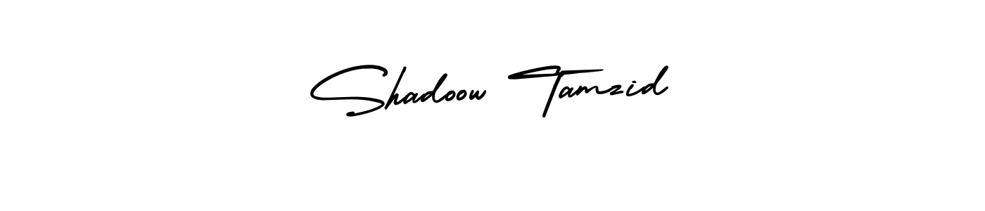 How to Draw Shadoow Tamzid signature style? AmerikaSignatureDemo-Regular is a latest design signature styles for name Shadoow Tamzid. Shadoow Tamzid signature style 3 images and pictures png