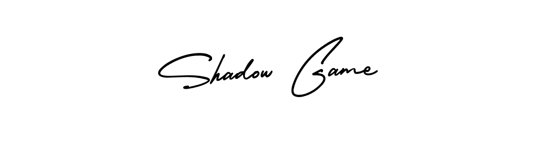 Shadow Game stylish signature style. Best Handwritten Sign (AmerikaSignatureDemo-Regular) for my name. Handwritten Signature Collection Ideas for my name Shadow Game. Shadow Game signature style 3 images and pictures png