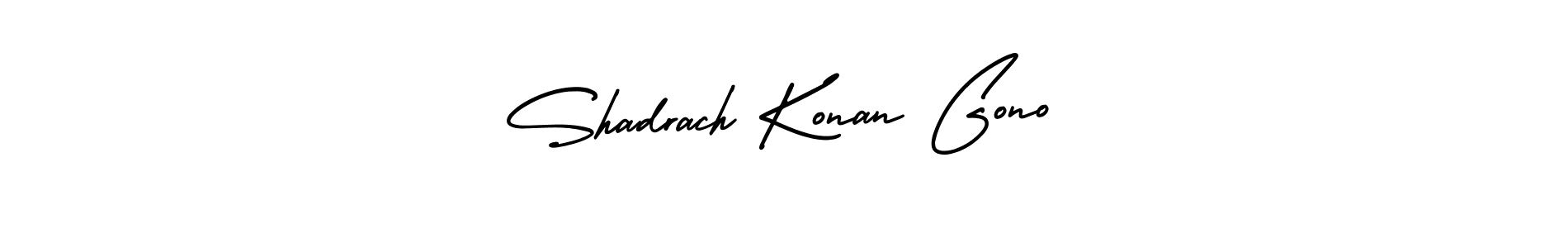 You can use this online signature creator to create a handwritten signature for the name Shadrach Konan Gono. This is the best online autograph maker. Shadrach Konan Gono signature style 3 images and pictures png