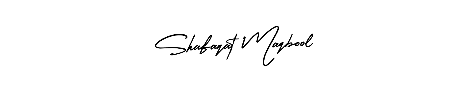 You should practise on your own different ways (AmerikaSignatureDemo-Regular) to write your name (Shafaqat Maqbool) in signature. don't let someone else do it for you. Shafaqat Maqbool signature style 3 images and pictures png