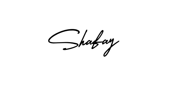 You should practise on your own different ways (AmerikaSignatureDemo-Regular) to write your name (Shafay) in signature. don't let someone else do it for you. Shafay signature style 3 images and pictures png