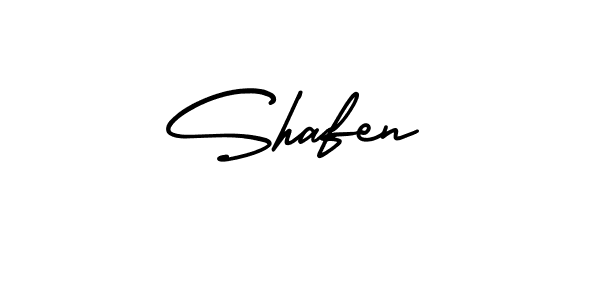 You should practise on your own different ways (AmerikaSignatureDemo-Regular) to write your name (Shafen) in signature. don't let someone else do it for you. Shafen signature style 3 images and pictures png