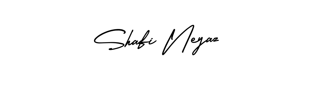 The best way (AmerikaSignatureDemo-Regular) to make a short signature is to pick only two or three words in your name. The name Shafi Neyaz include a total of six letters. For converting this name. Shafi Neyaz signature style 3 images and pictures png