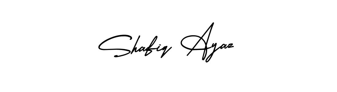 How to make Shafiq Ayaz name signature. Use AmerikaSignatureDemo-Regular style for creating short signs online. This is the latest handwritten sign. Shafiq Ayaz signature style 3 images and pictures png