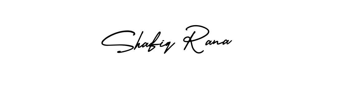 The best way (AmerikaSignatureDemo-Regular) to make a short signature is to pick only two or three words in your name. The name Shafiq Rana include a total of six letters. For converting this name. Shafiq Rana signature style 3 images and pictures png