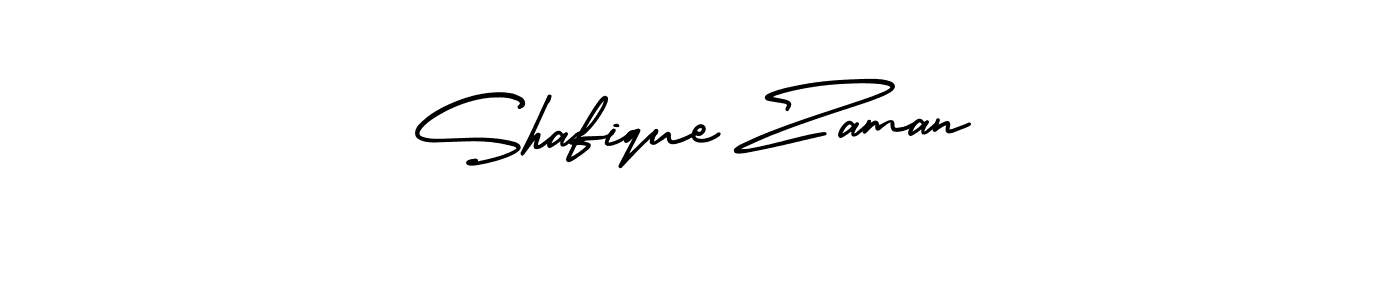 The best way (AmerikaSignatureDemo-Regular) to make a short signature is to pick only two or three words in your name. The name Shafique Zaman include a total of six letters. For converting this name. Shafique Zaman signature style 3 images and pictures png