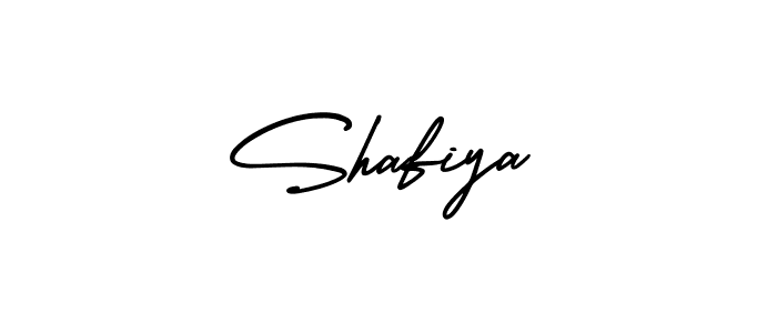 How to make Shafiya name signature. Use AmerikaSignatureDemo-Regular style for creating short signs online. This is the latest handwritten sign. Shafiya signature style 3 images and pictures png
