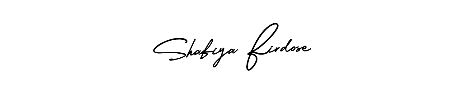 Shafiya Firdose stylish signature style. Best Handwritten Sign (AmerikaSignatureDemo-Regular) for my name. Handwritten Signature Collection Ideas for my name Shafiya Firdose. Shafiya Firdose signature style 3 images and pictures png