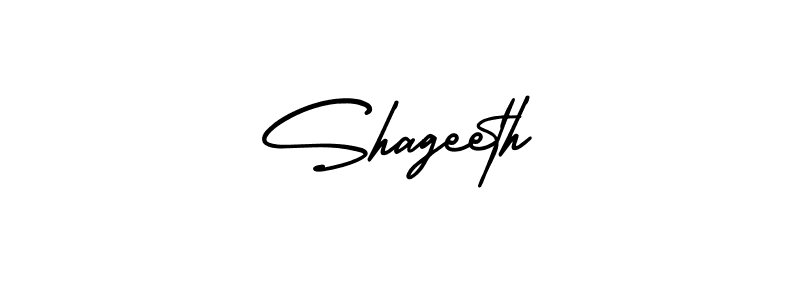 How to make Shageeth name signature. Use AmerikaSignatureDemo-Regular style for creating short signs online. This is the latest handwritten sign. Shageeth signature style 3 images and pictures png