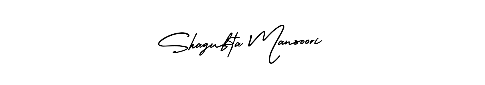 Design your own signature with our free online signature maker. With this signature software, you can create a handwritten (AmerikaSignatureDemo-Regular) signature for name Shagufta Mansoori. Shagufta Mansoori signature style 3 images and pictures png