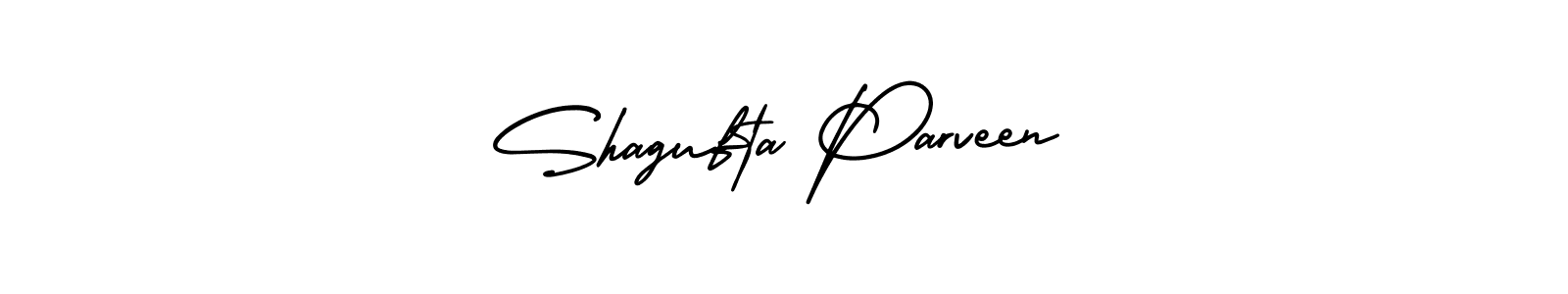 How to Draw Shagufta Parveen signature style? AmerikaSignatureDemo-Regular is a latest design signature styles for name Shagufta Parveen. Shagufta Parveen signature style 3 images and pictures png