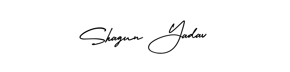 Similarly AmerikaSignatureDemo-Regular is the best handwritten signature design. Signature creator online .You can use it as an online autograph creator for name Shagun Yadav. Shagun Yadav signature style 3 images and pictures png