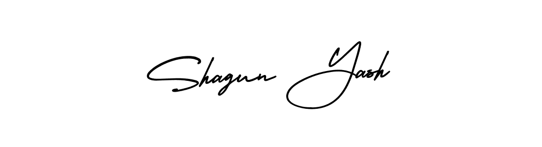 How to make Shagun Yash name signature. Use AmerikaSignatureDemo-Regular style for creating short signs online. This is the latest handwritten sign. Shagun Yash signature style 3 images and pictures png
