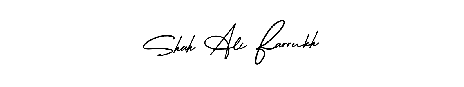 Use a signature maker to create a handwritten signature online. With this signature software, you can design (AmerikaSignatureDemo-Regular) your own signature for name Shah Ali Farrukh. Shah Ali Farrukh signature style 3 images and pictures png